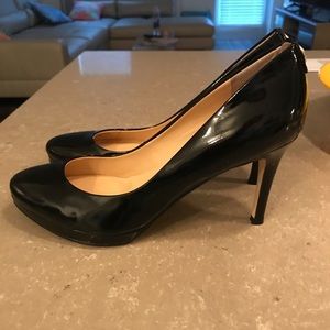 Black Patten Leather Heels